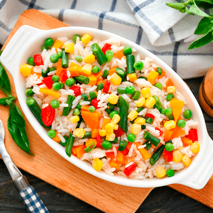 Arroz com Legumes à Caçarola